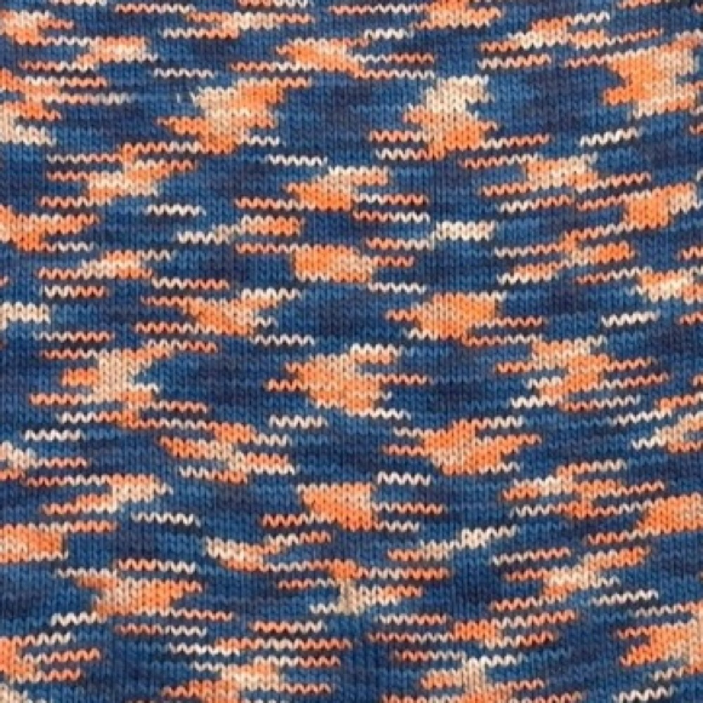 Altar’d State Blue Orange Soft V-Neck Balloon Sleeves Small - Picture 2 of 7
